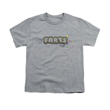 Farts Candy Shirt Kids Finger Logo Athletic Heather T-Shirt