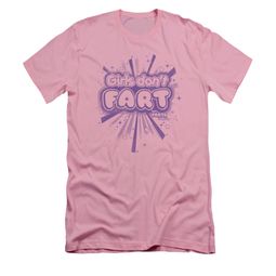 Farts Candy Shirt Slim Fit Girls Don't Fart Pink T-Shirt
