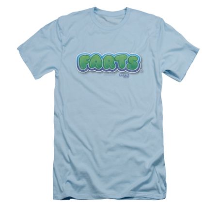 Farts Candy Shirt Slim Fit Logo Light Blue T-Shirt