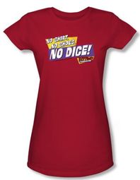 Fast Times At Ridgemont High Juniors T-shirt No Dice Red Tee Shirt