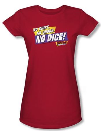Fast Times At Ridgemont High Juniors T-shirt No Dice Red Tee Shirt