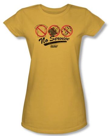 Fast Times At Ridgemont High Juniors T-shirt No Service Gold Tee Shirt