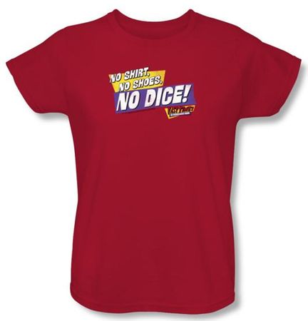 Fast Times At Ridgemont High Ladies T-shirt No Dice Red Tee Shirt