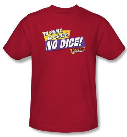Fast Times At Ridgemont High T-Shirt No Dice Adult Red Tee Shirt