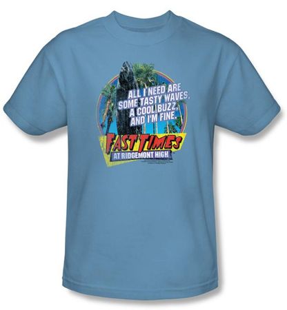 Fast Times At Ridgemont High T-Shirt Tasty Waves Carolina Blue Shirt
