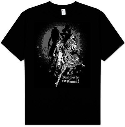 Female Villians T-shirt - DC Comics Bad Girls Are Good Adult Black Tee