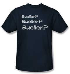 Ferris Bueller's Day Off Bueller? Shirt Adult Navy Blue Tee T-Shirt