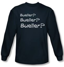 Ferris Bueller's Day Off Shirt Bueller? Long Sleeve Navy Blue Tee T-Shirt