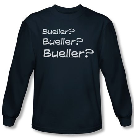 Ferris Bueller's Day Off Shirt Bueller? Long Sleeve Navy Blue Tee T-Shirt