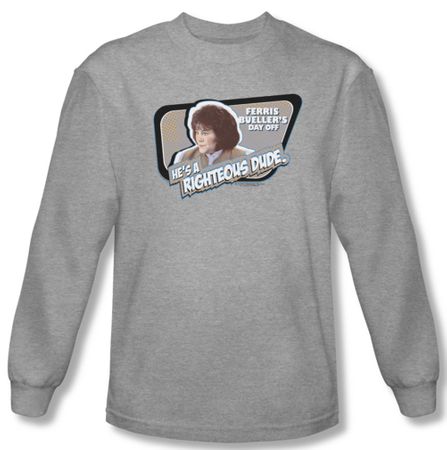 Ferris Bueller's Day Off Shirt Grace Long Sleeve Navy Blue Tee T-Shirt