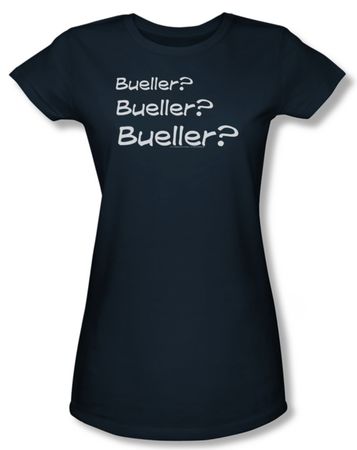 Ferris Bueller's Day Off Shirt Juniors Bueller? Navy Blue Tee T-Shirt