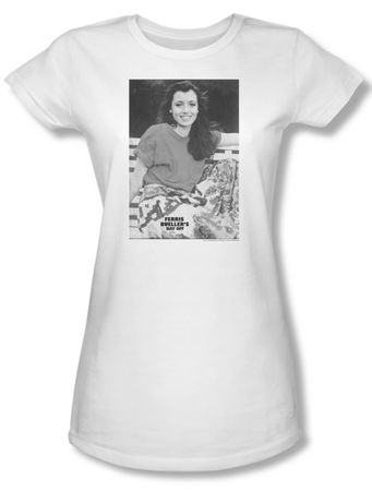 Ferris Bueller's Day Off Shirt Juniors Sloane White Tee T-Shirt