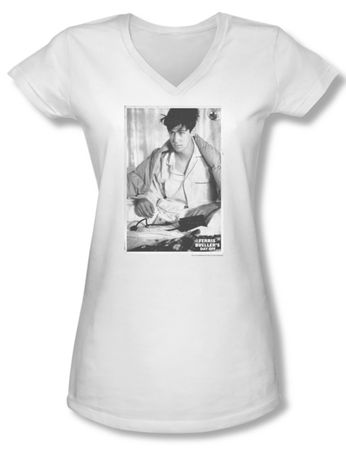 Ferris Bueller's Day Off Shirt Juniors V Neck Cameron White Tee T-Shirt
