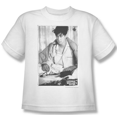Ferris Bueller's Day Off Shirt Kids Cameron White Youth Tee T-Shirt