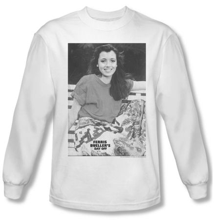 Ferris Bueller's Day Off Shirt Sloane Long Sleeve White Tee T-Shirt