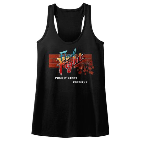 Final Fight Juniors Tank Top Arcade Black Racerback