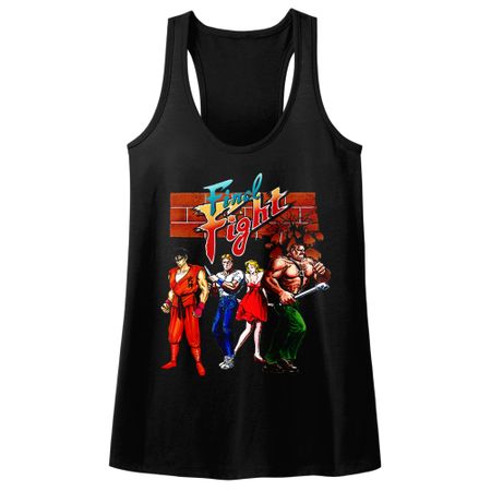 Final Fight Juniors Tank Top FF Gang Black Racerback