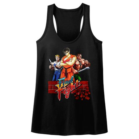 Final Fight Juniors Tank Top Game Black Racerback