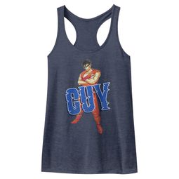Final Fight Juniors Tank Top Guy Navy Blue Racerback