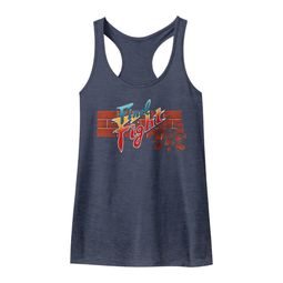 Final Fight Juniors Tank Top Logo Navy Blue Racerback