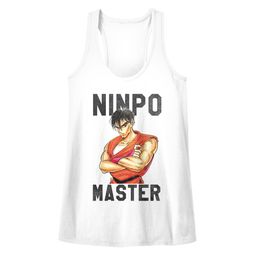 Final Fight Juniors Tank Top Ninpo Master White Racerback