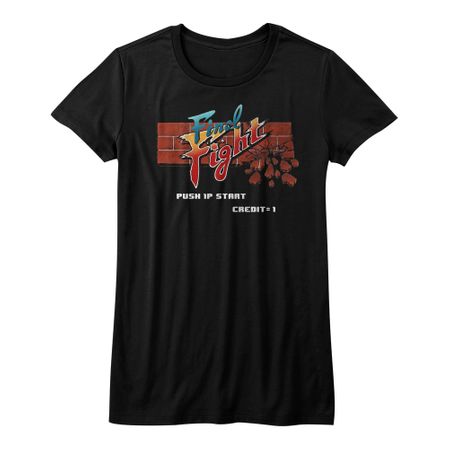 Final Fight Shirt Juniors Arcade Black T-Shirt