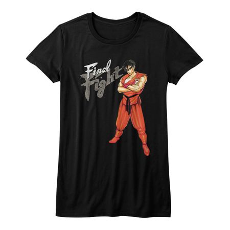 Final Fight Shirt Juniors Guy Black T-Shirt