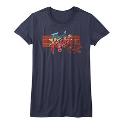 Final Fight Shirt Juniors Logo Navy Blue T-Shirt