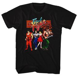 Final Fight Video Game Shirt FF Gang Black T-Shirt
