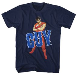 Final Fight Video Game Shirt Guy 2 Navy Blue T-Shirt