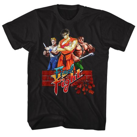 Final Fight Video Game Shirt Logo Black T-Shirt