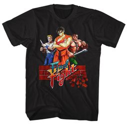Final Fight Video Game Shirt Logo Black T-Shirt