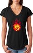 Fire OM Ladies Tri-Blend V Neck Yoga Shirt