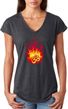 Fire OM Ladies Tri-Blend V Neck Yoga Shirt