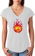 Fire OM Ladies Tri-Blend V Neck Yoga Shirt