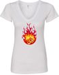 Fire OM Ladies V-Neck Yoga Shirt