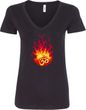Fire OM Ladies V-Neck Yoga Shirt