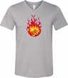 Fire OM Tri Blend V Neck Yoga Shirt