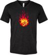Fire OM Tri Blend V Neck Yoga Shirt