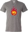 Fire OM Tri Blend V Neck Yoga Shirt