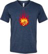 Fire OM Tri Blend V Neck Yoga Shirt