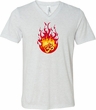 Fire OM Tri Blend V Neck Yoga Shirt