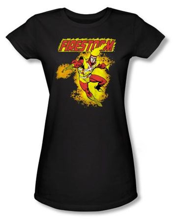 Firestorm Juniors T-shirt - DC Comics Black Tee