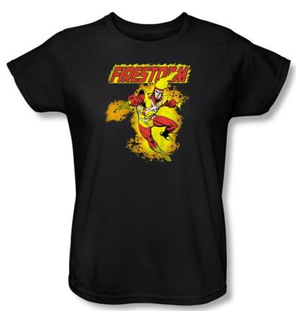 Firestorm Ladies T-shirt - DC Comics Black Tee