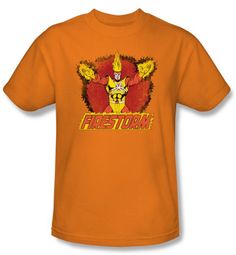 Firestorm T-Shirt - Ring Of Firestorm Dc Comics Adult Orange Tee