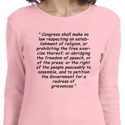 First Amendment Ladies Long Sleeve Shirt