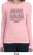 First Amendment Ladies Long Sleeve Shirt