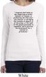 First Amendment Ladies Long Sleeve Shirt