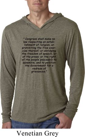 First Amendment Lightweight Hoodie Shirt