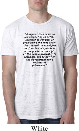 First Amendment Mens Burnout Shirt